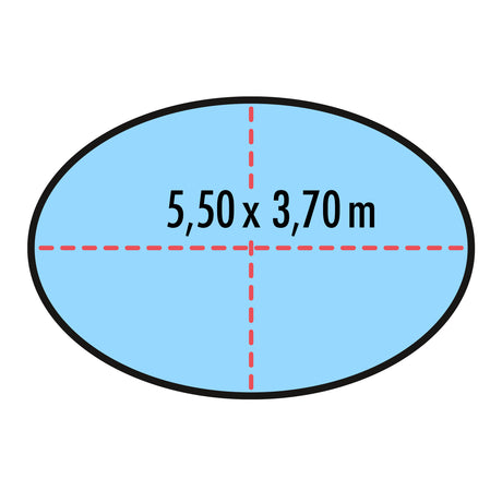 Poolabdeckung für ovale Pools 5,50 x 3,70 m