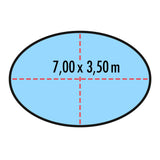 Poolabdeckung für ovale Pools 7 x 3,50 m - Höfer Chemie GmbH