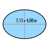 Poolabdeckung für ovale Pools 7,15 x 4 m, oval - Höfer Chemie GmbH