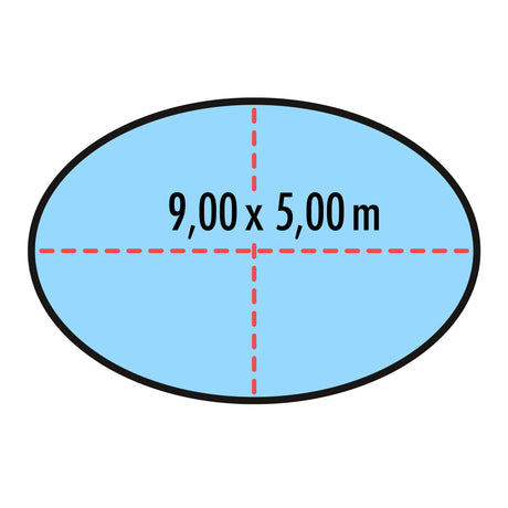 Poolabdeckung für ovale Pools 9 x 5 m