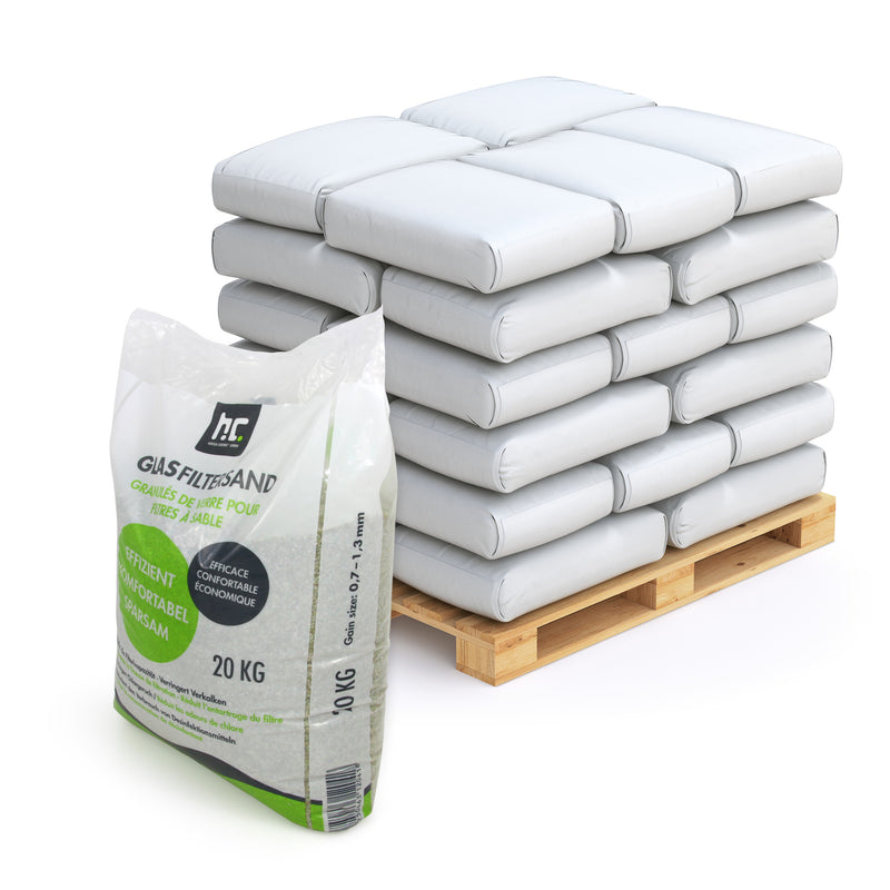 20 kg Spezial Glasgranulat für Sandfilteranlagen 0,7 - 1,3 mm Körnung