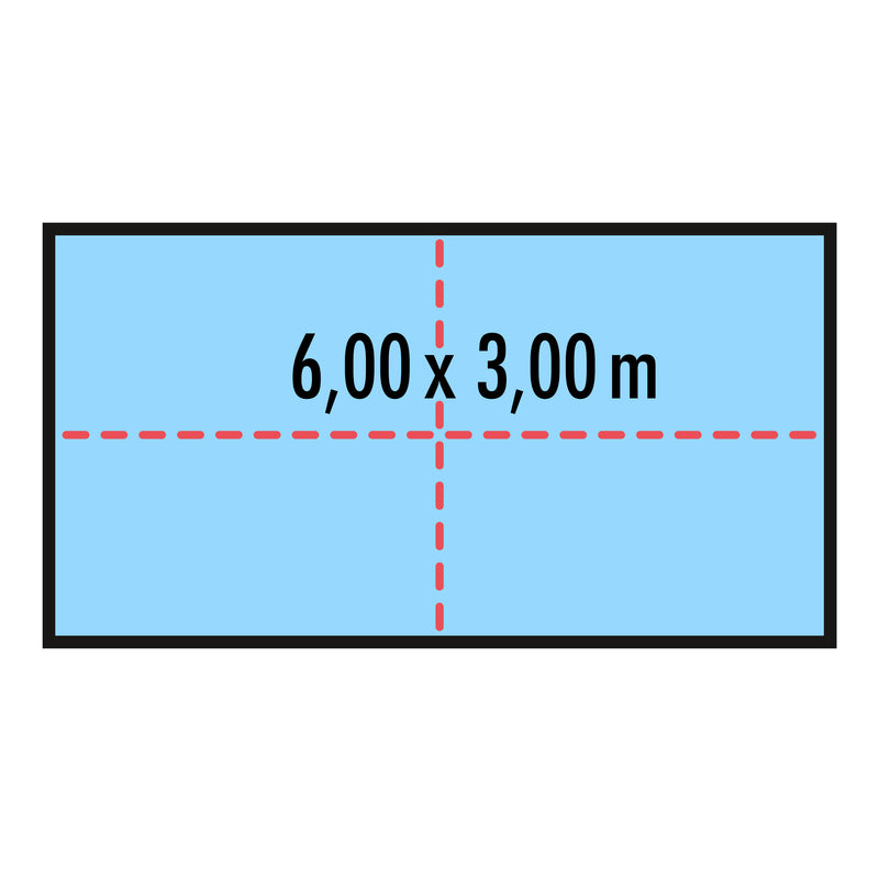 Poolabdeckung für rechteckige Pools 6 x 3 m