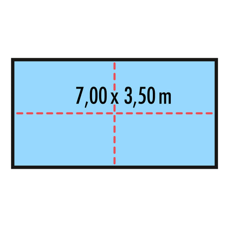 Poolabdeckung 7 x 3,50 m, rechteckig, winterfest