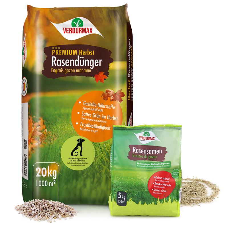 VERDURMAX® Duo d'entretien de pelouse d'automne 1000 m²