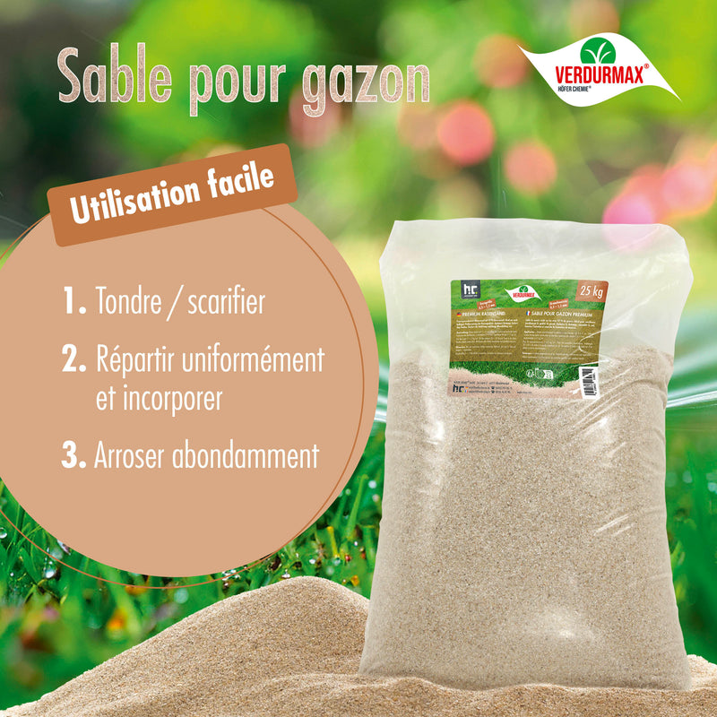 25 kg VERDURMAX® Sable pour gazon 0,3-1,5 mm
