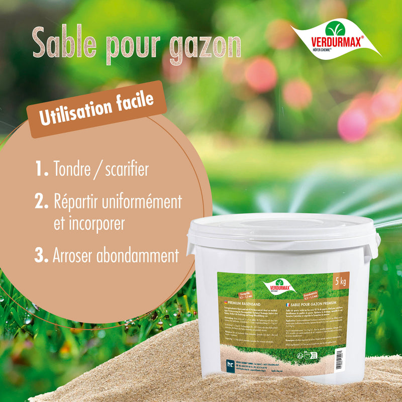 5 kg VERDURMAX® Sable pour gazon 0,3 - 1,5 mm