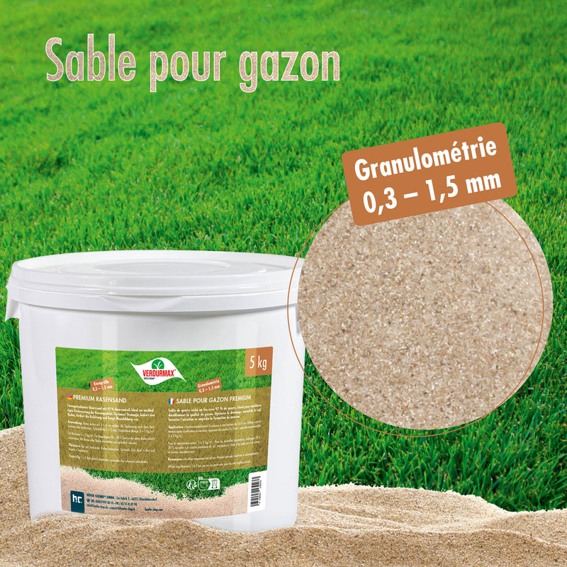 5 kg VERDURMAX® Sable pour gazon 0,3 - 1,5 mm